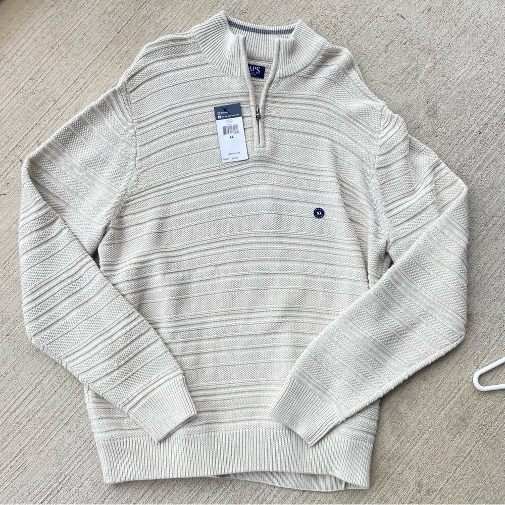 Chaps Men’s 1/4 Zip Pullover Sweater